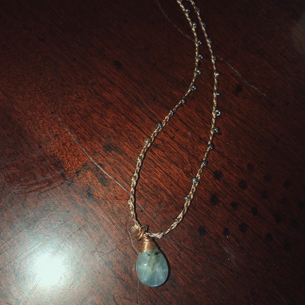 Beaded blue necklace